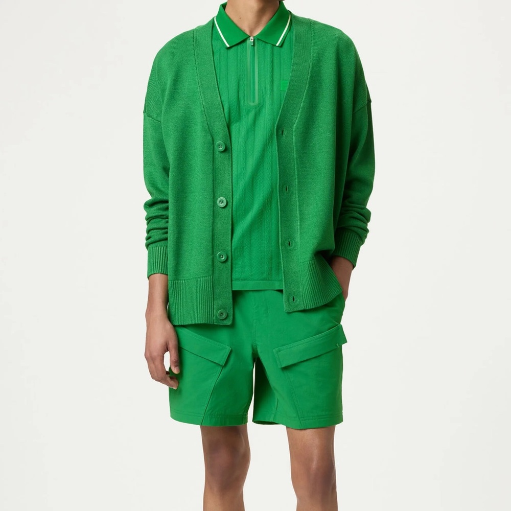 Fila $150 Casa Baseline Cardigan Men’s Large Classic Relaxed Amazon Green NWT